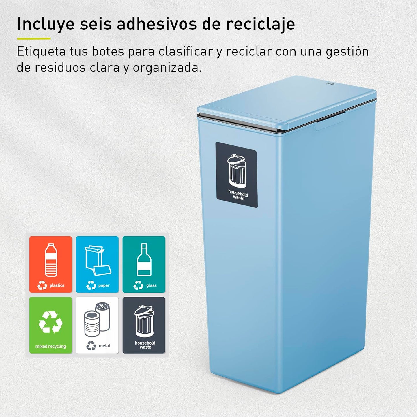 EKO - Morandi - Cubo Sensor 40 L Azul