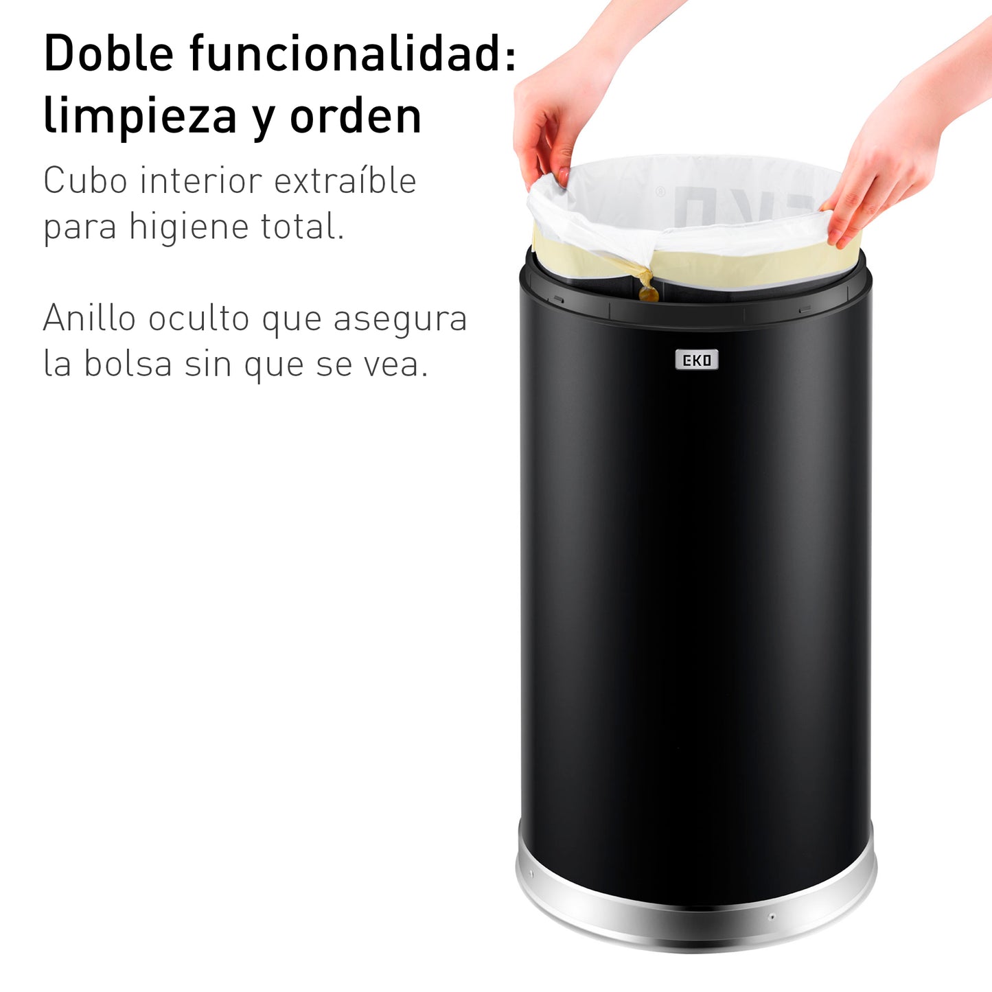 EKO - Eternal - Cubo 30 L Negro