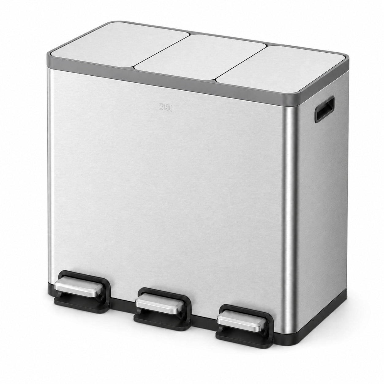 EKO - Ecocasa - Cubo de Basura para Reciclaje con Pedal 18 L + 18 L + 18 L