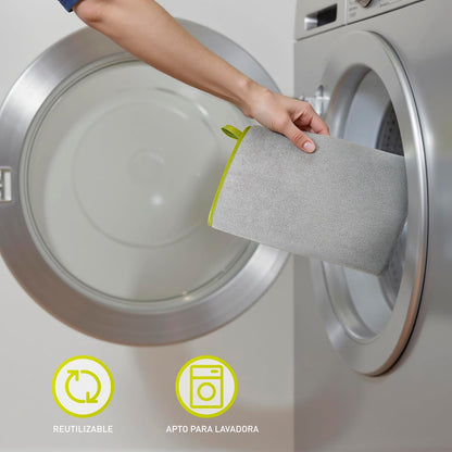 EKO Manopla de Limpieza de Microfibra para Acero Inoxidable, paño de Pulido Reutilizable sin Pelusa y Guante de Limpieza, Lavable a máquina, paño sin Rayas para electrodomésticos de Cocina, Papelera