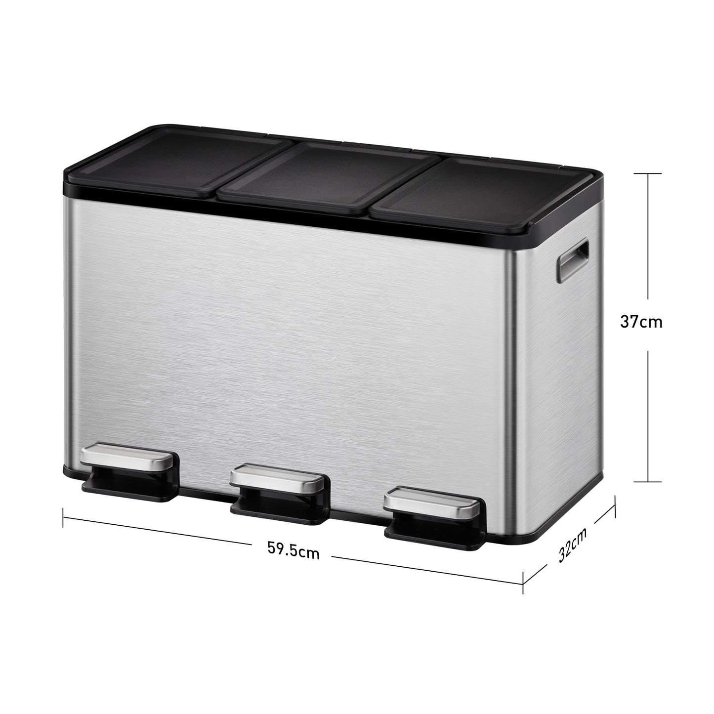 EKO Cubo de Basura Triple Compartimento 10L+10L+10L