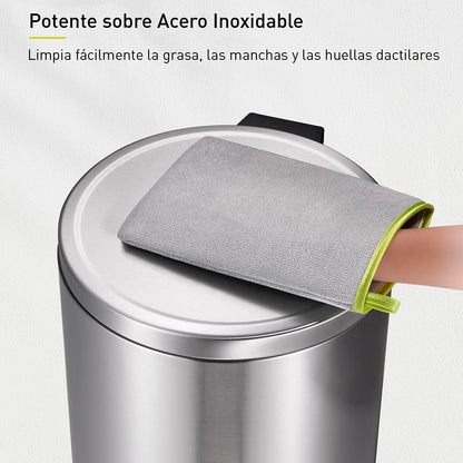 EKO Manopla de Limpieza de Microfibra para Acero Inoxidable, paño de Pulido Reutilizable sin Pelusa y Guante de Limpieza, Lavable a máquina, paño sin Rayas para electrodomésticos de Cocina, Papelera