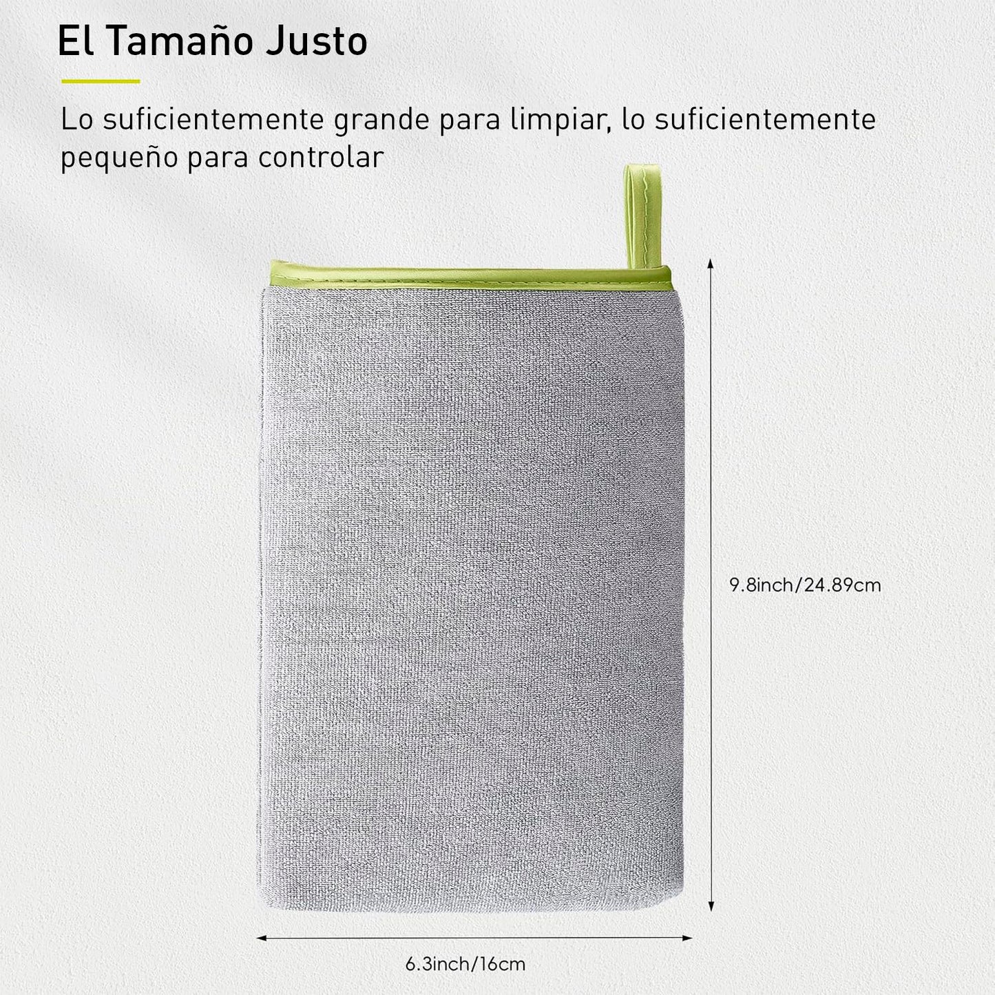 EKO Manopla de Limpieza de Microfibra para Acero Inoxidable, paño de Pulido Reutilizable sin Pelusa y Guante de Limpieza, Lavable a máquina, paño sin Rayas para electrodomésticos de Cocina, Papelera
