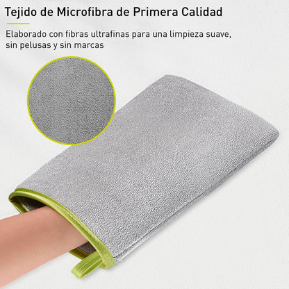 EKO Manopla de Limpieza de Microfibra para Acero Inoxidable, paño de Pulido Reutilizable sin Pelusa y Guante de Limpieza, Lavable a máquina, paño sin Rayas para electrodomésticos de Cocina, Papelera