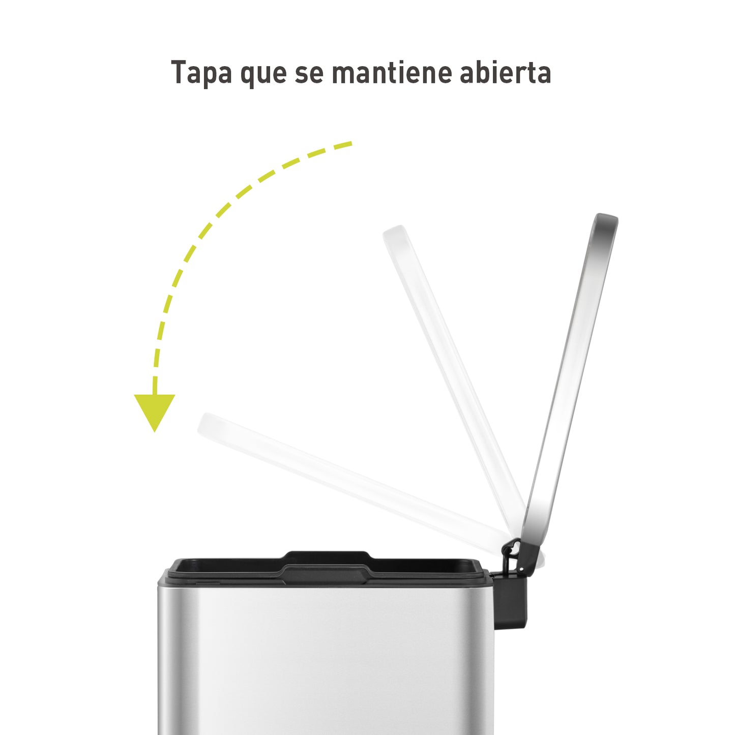 EKO Stella Slim 30L - Cubo de Basura Cocina con Pedal y Tapa Cierre Suave