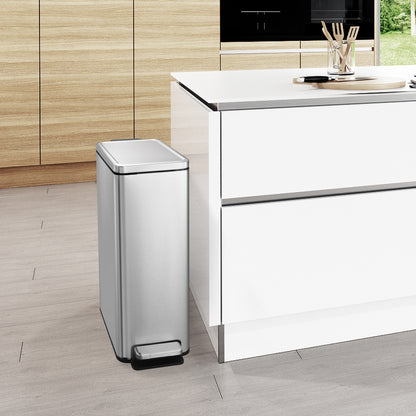 EKO Stella Slim 30L - Cubo de Basura Cocina con Pedal y Tapa Cierre Suave