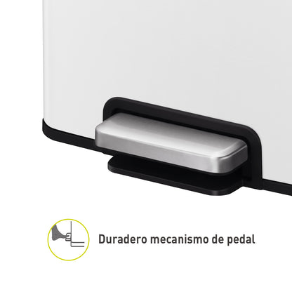 EKO - Madison - Cubo Pedal 50 L Blanco