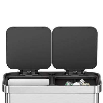 EKO - Hana - Cubo de Basura para Reciclaje con Pedal 40 L + 28 L