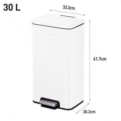 EKO - Madison - Cubo Pedal 30 L Blanco