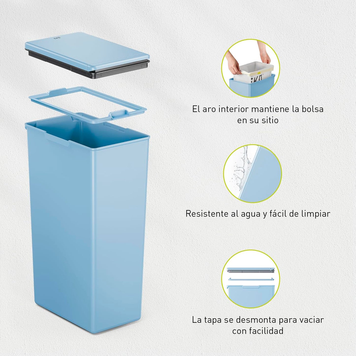 EKO - Morandi - Cubo Sensor 30 L Azul