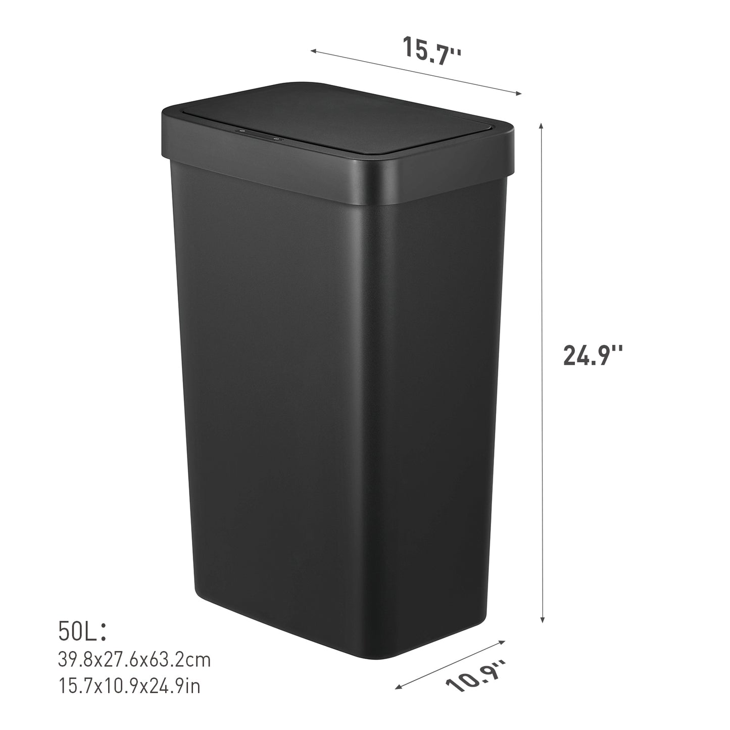 EKO - Hana - Cubo Sensor 50 L Negro