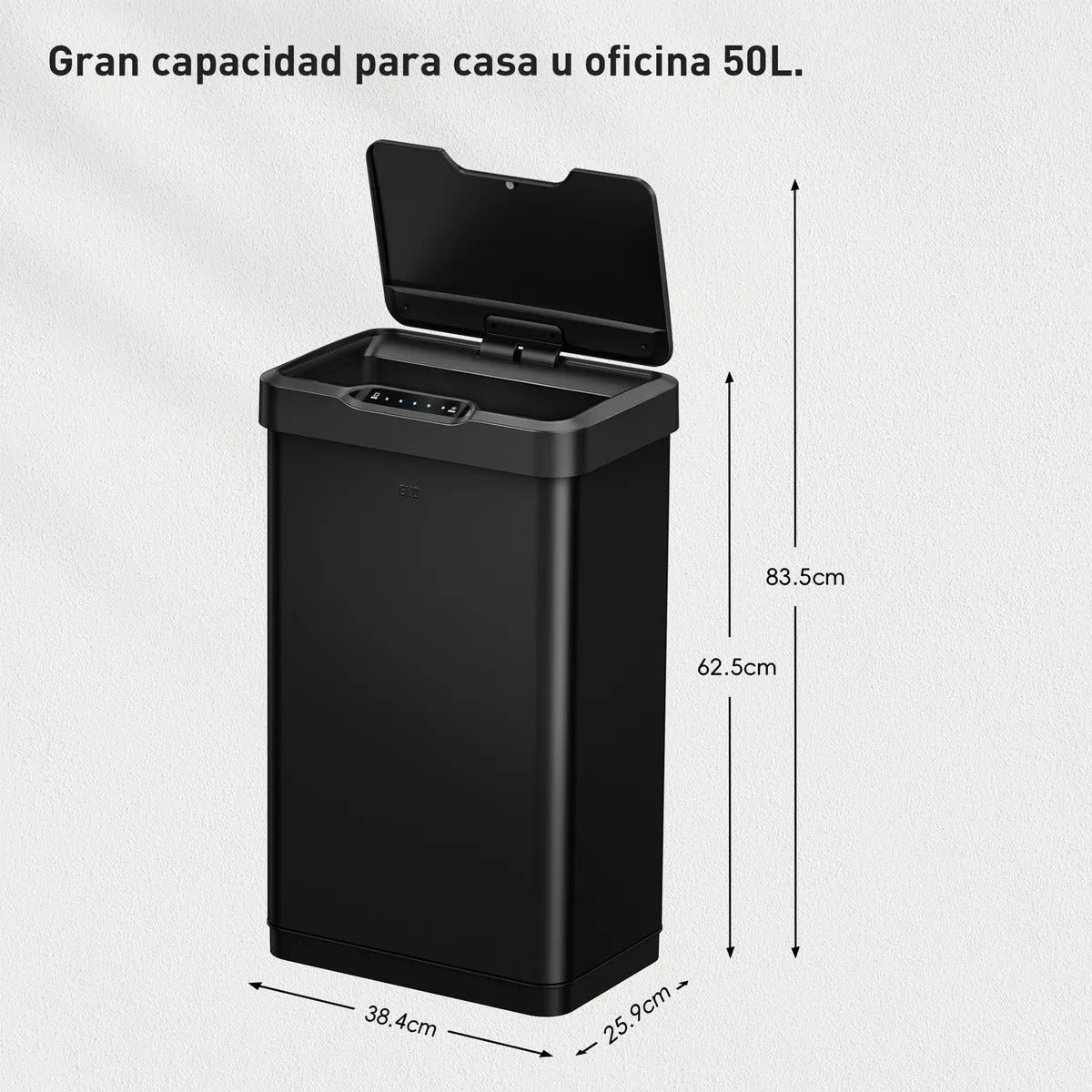 EKO - Mirage - Cubo Sensor 50 L Negro