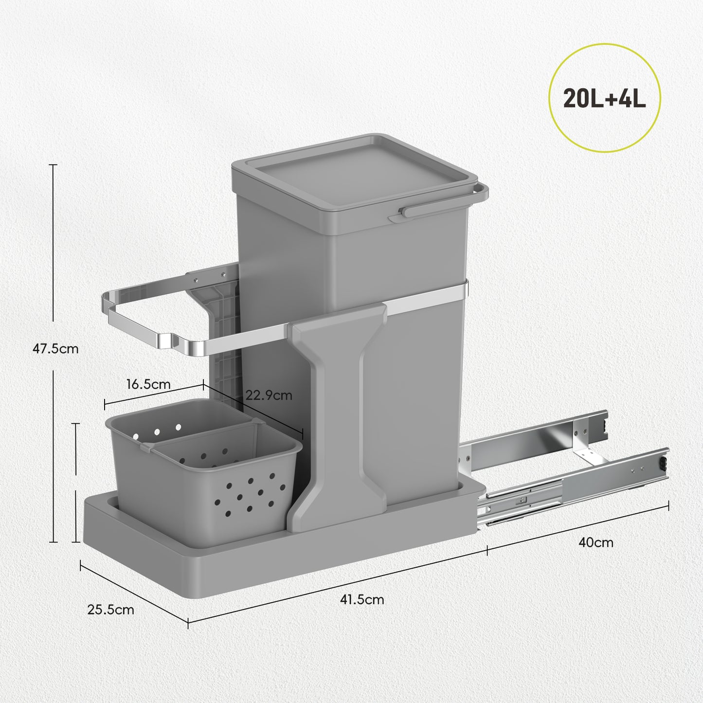 EKO - Extraible - Cubo 20 L + 4 L