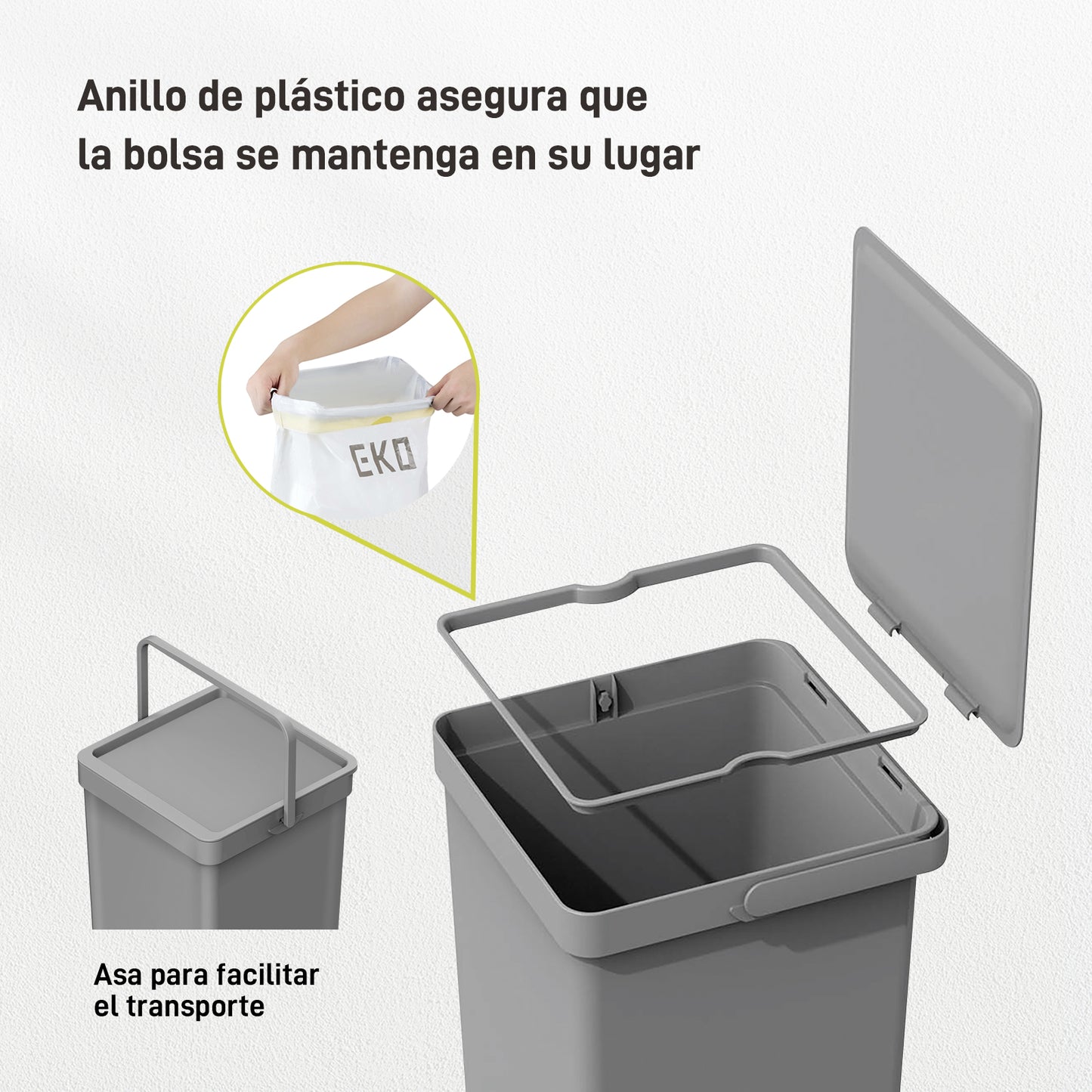 EKO - Extraible - Cubo 20 L + 4 L