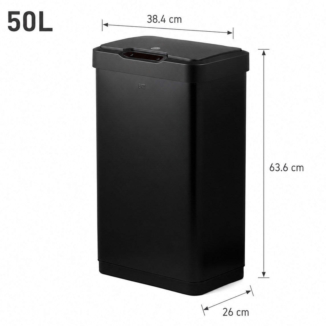 EKO - Mirage - Cubo Sensor 50 L Negro