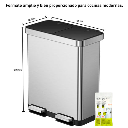EKO - Hana - Cubo Pedal 40 L + 28 L