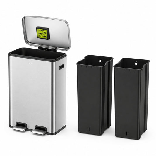 EKO - Madison - Cubo de Basura para Reciclaje con Pedal 25 L + 20 L