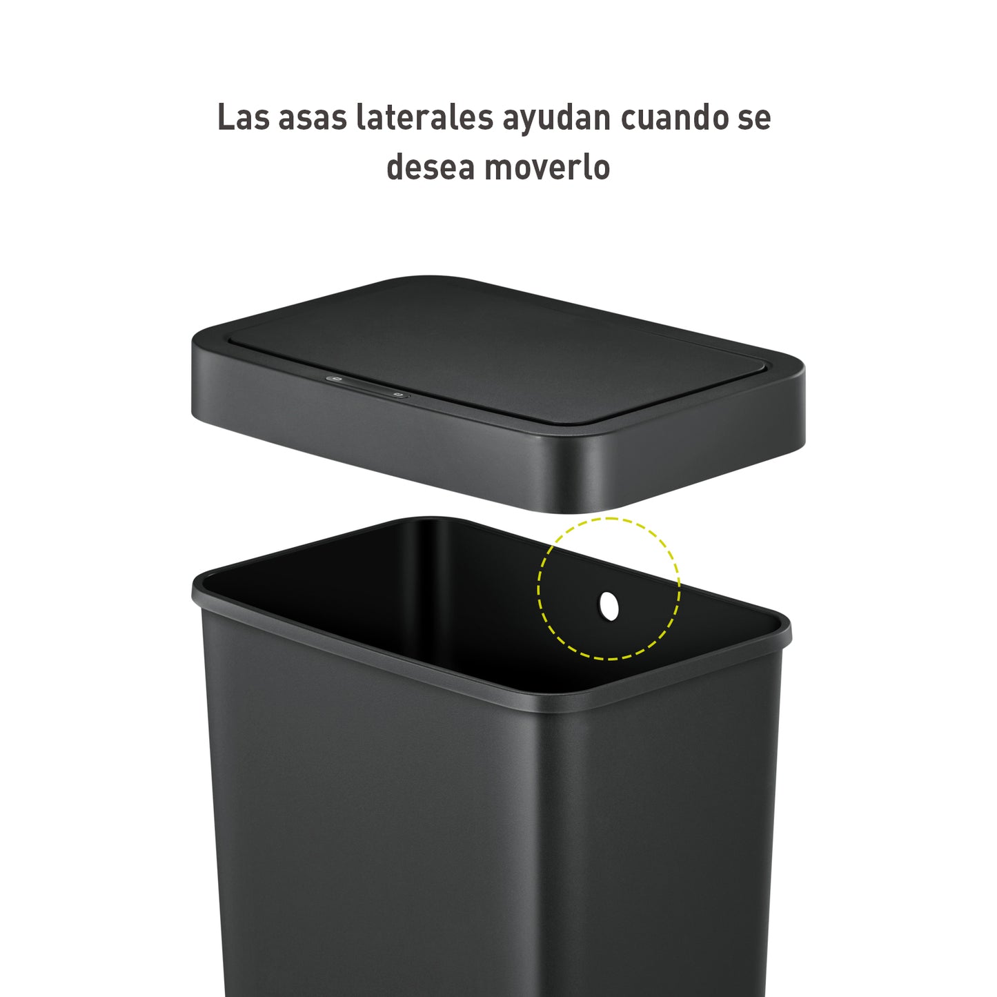 EKO - Hana - Cubo Sensor 50 L Negro
