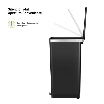 EKO - Hana - Cubo Pedal 30 L Negro