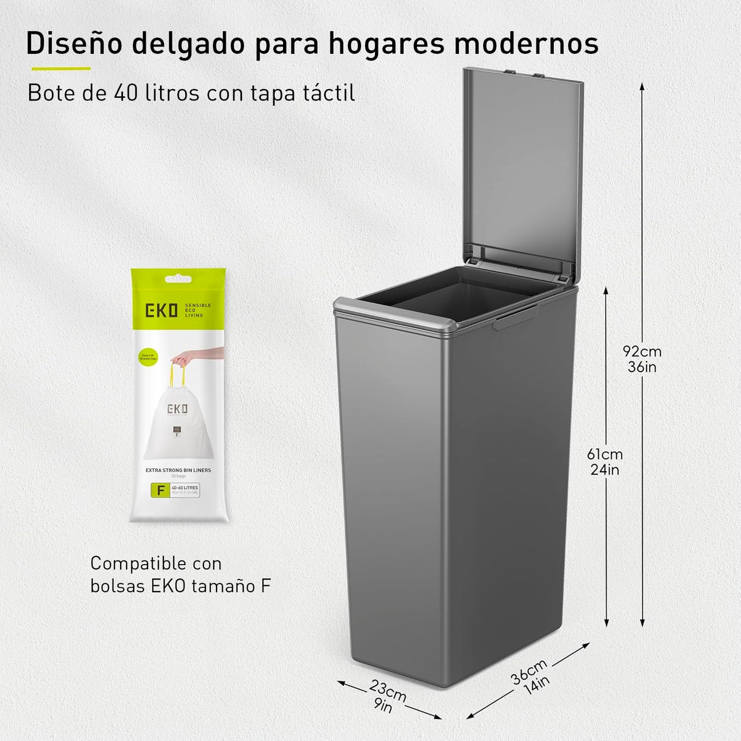 EKO - Morandi - Cubo Sensor 40 L