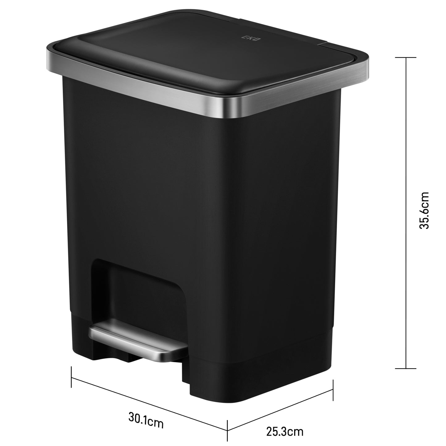 EKO - Hana - Cubo Pedal 15 L Negro