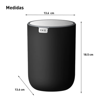 EKO - Fandy - Cubo 2,2 L Negro