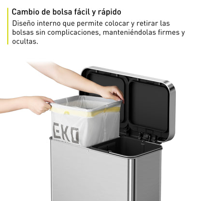 EKO - Hana - Cubo Pedal 40 L + 28 L