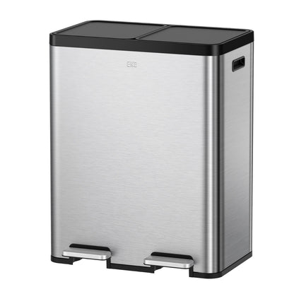 EKO - Essential - Cubo de Basura para Reciclaje con Pedal 30 L + 30 L
