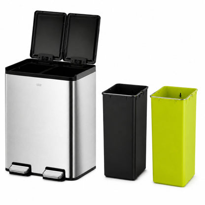 EKO - Essential - Cubo de Basura para Reciclaje con Pedal 20 L + 20 L