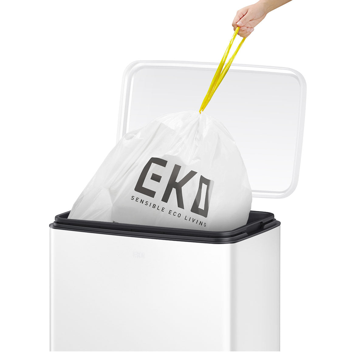 EKO - Madison - Cubo Pedal 30 L Blanco