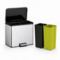 EKO - Essential - Cubo de Basura para Reciclaje con Pedal 15 L + 15 L