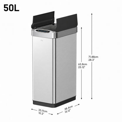 EKO - Mirage - Cubo Sensor 50 L Plata