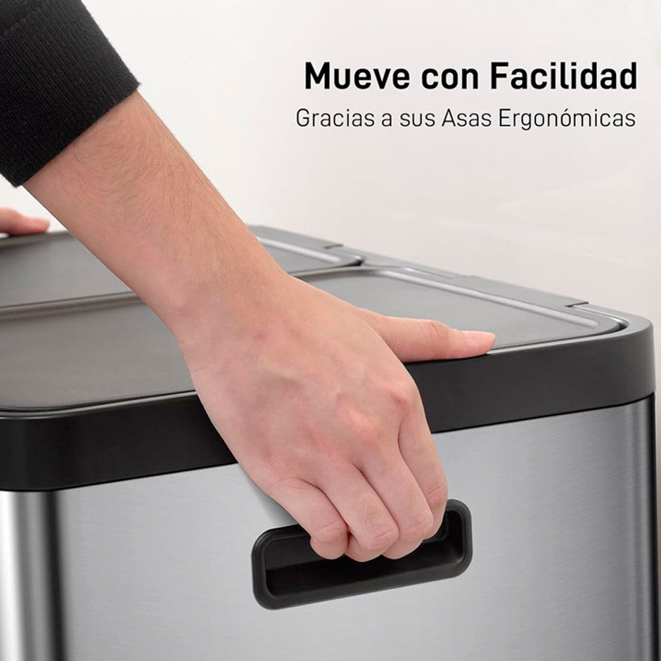 EKO - Essential - Cubo de Basura para Reciclaje con Pedal 30 L + 30 L