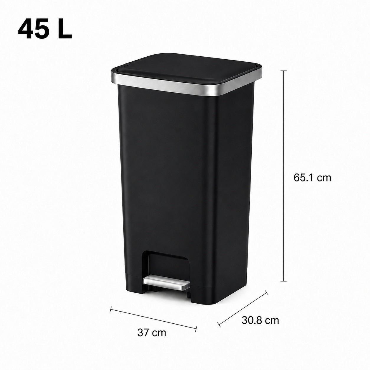 EKO - Hana - Cubo Pedal 45 L Negro