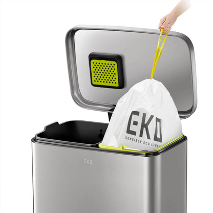 EKO - Madison - Cubo de Basura para Reciclaje con Pedal 25 L + 20 L