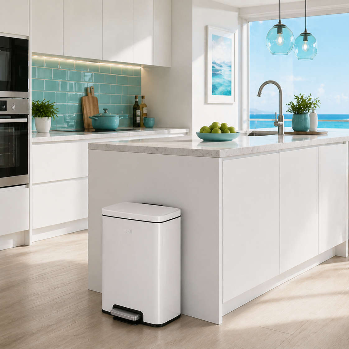 EKO - Madison - Cubo Pedal 30 L Blanco