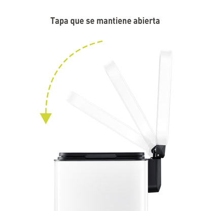 EKO - Madison - Cubo Pedal 30 L Blanco