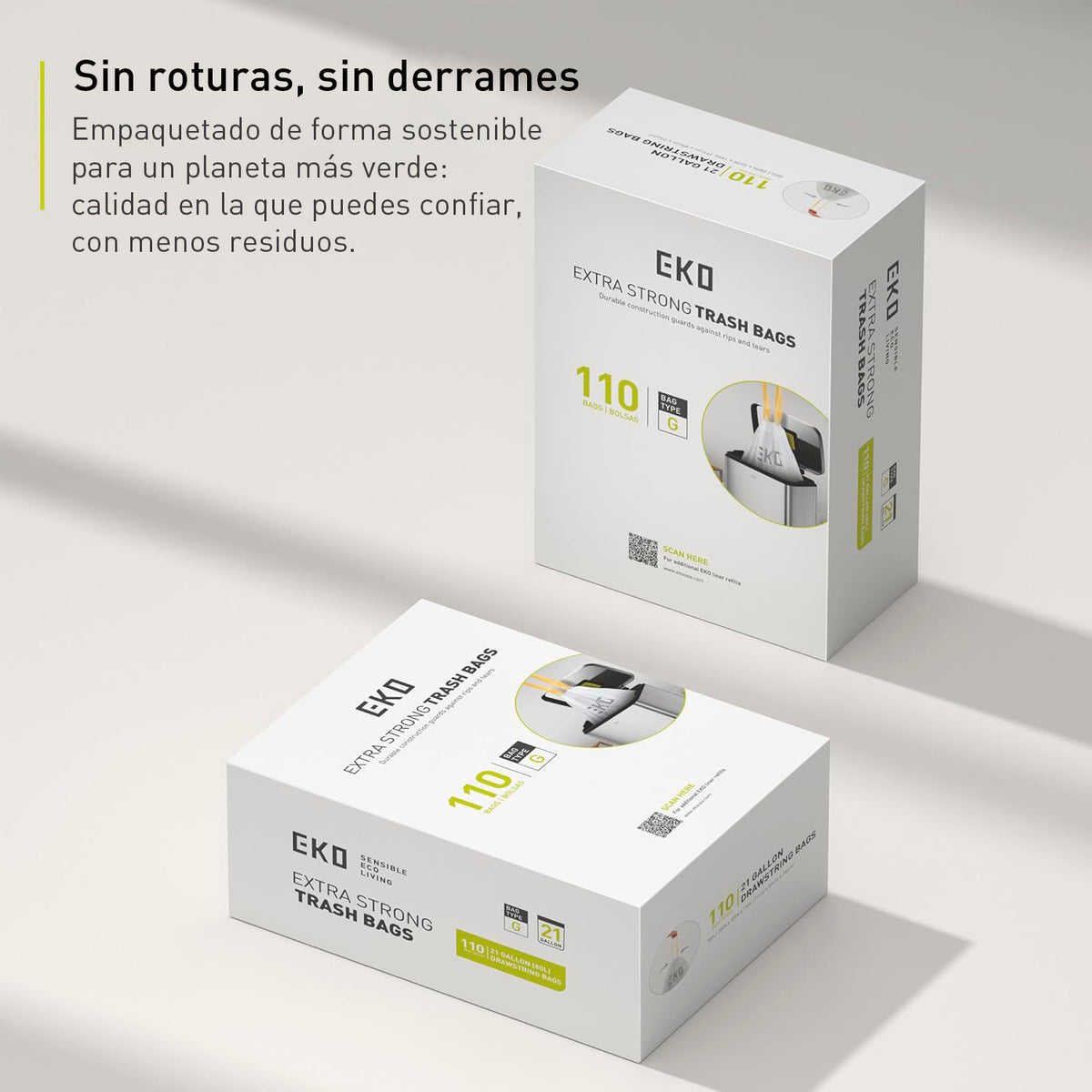 EKO - Bolsas de Basura G 50–90 L (110 Unidades)