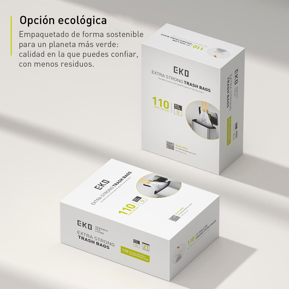 EKO - Bolsas de Basura G 50–90 L (110 Unidades)