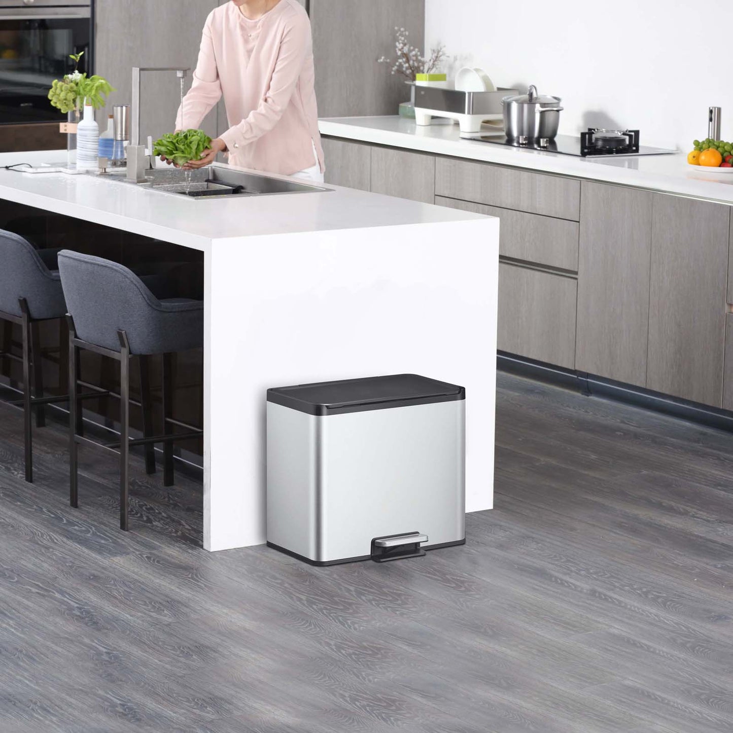 EKO - Essential - Cubo Pedal 15 L + 15 L
