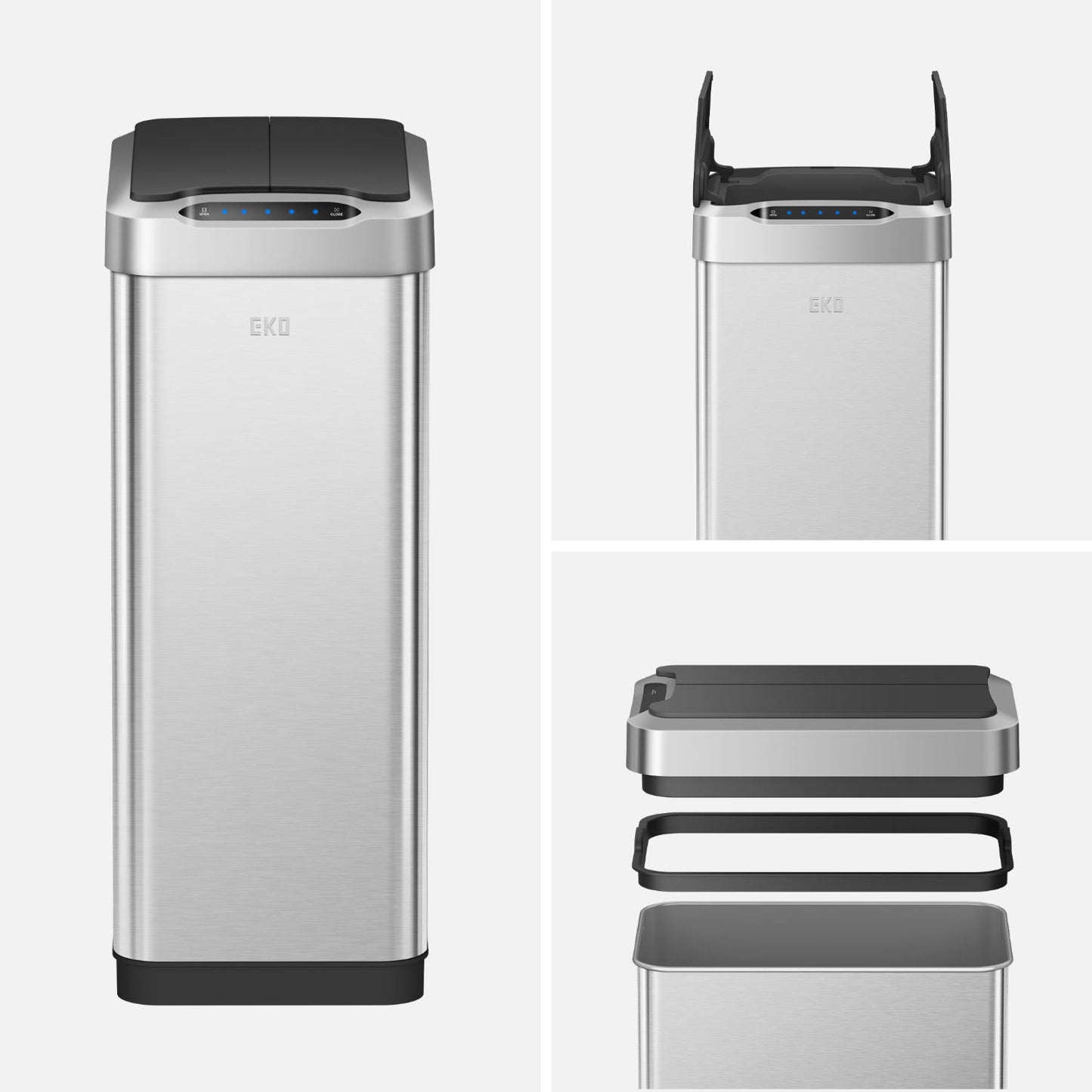 EKO - Mirage - Cubo Sensor 50 L Plata