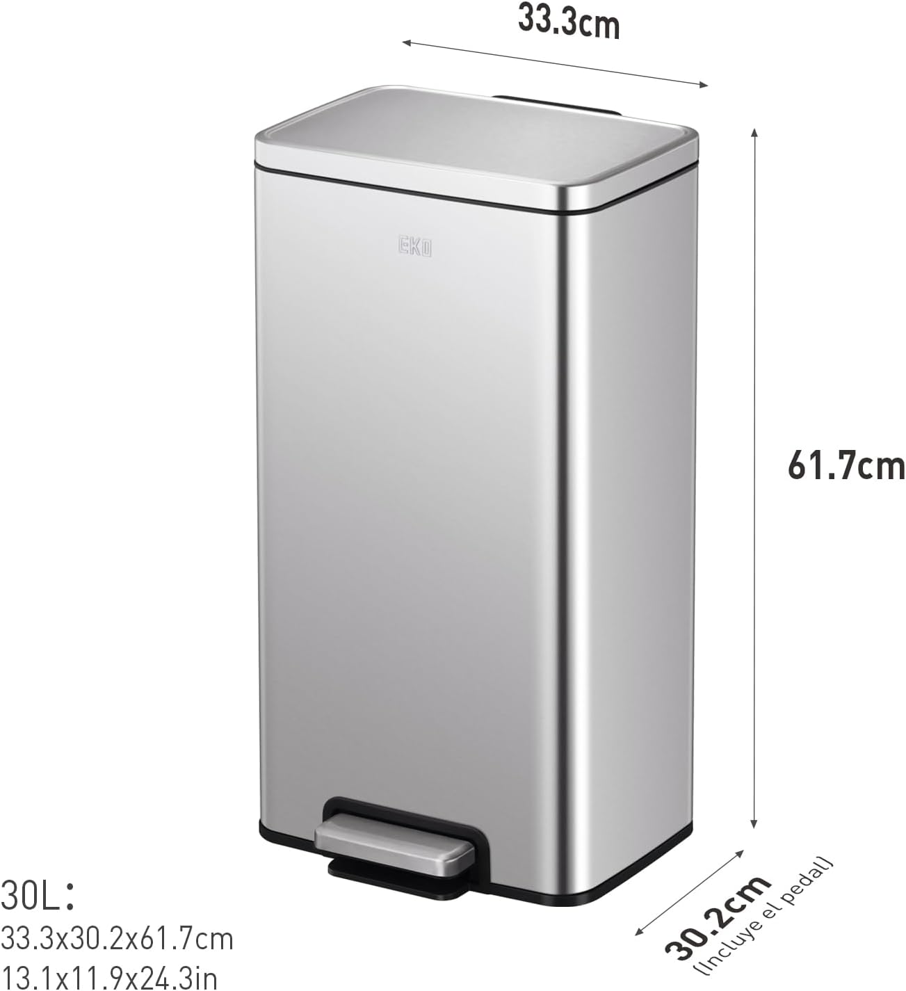 EKO - Madison - Cubo Pedal 30 L