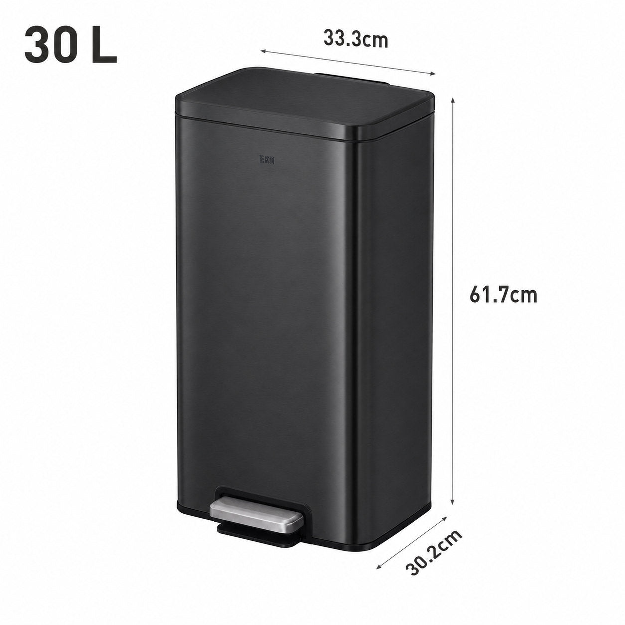 EKO - Madison - Cubo Pedal 30 L Negro