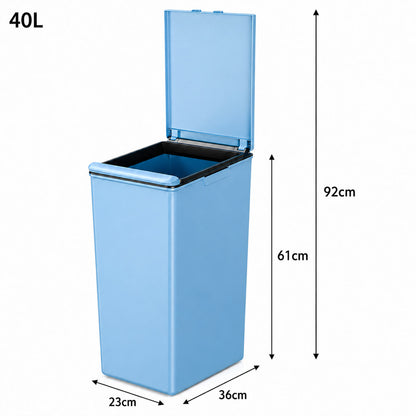 EKO - Morandi - Cubo Apertura Táctil 40 L Azul