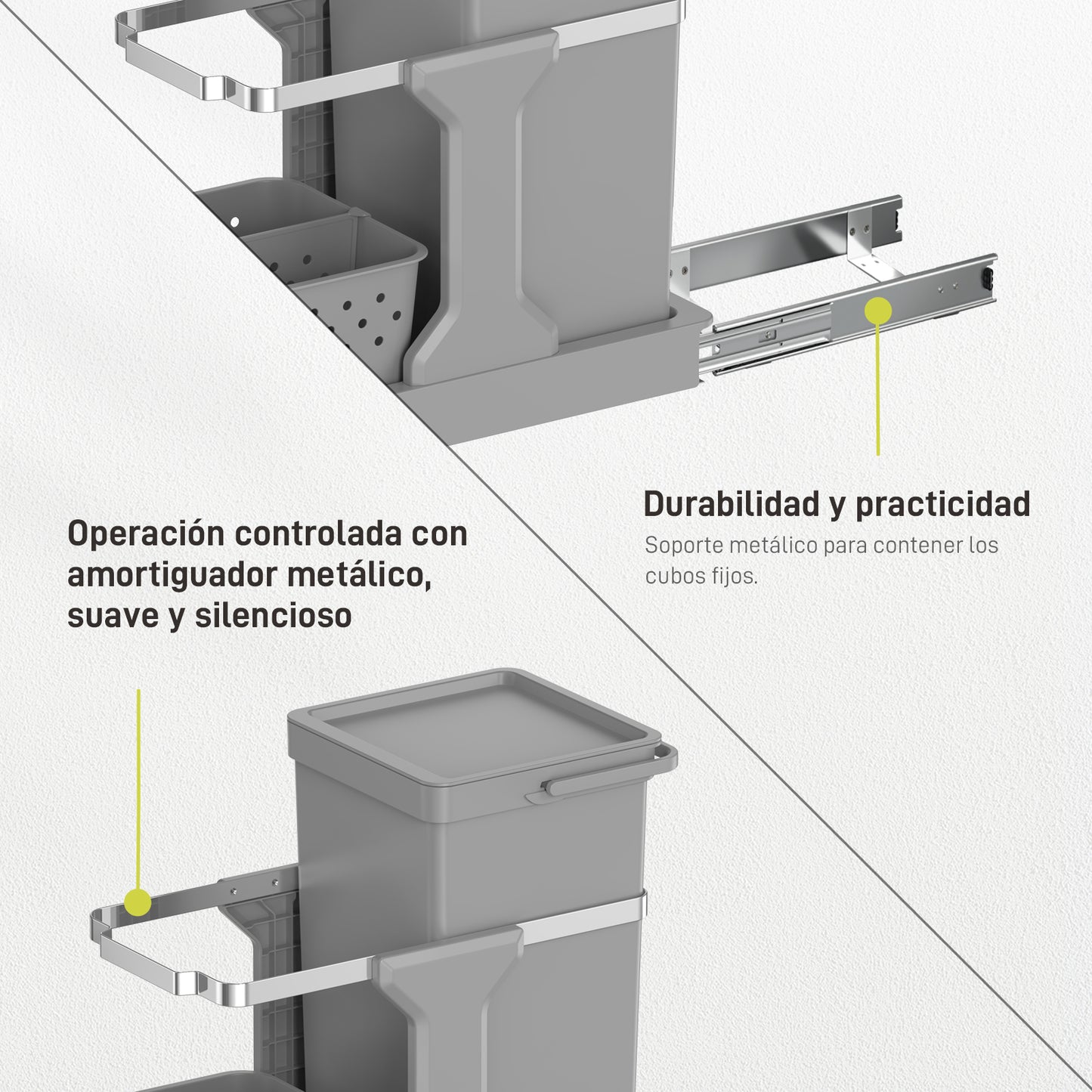 EKO - Extraible - Cubo 20 L + 4 L