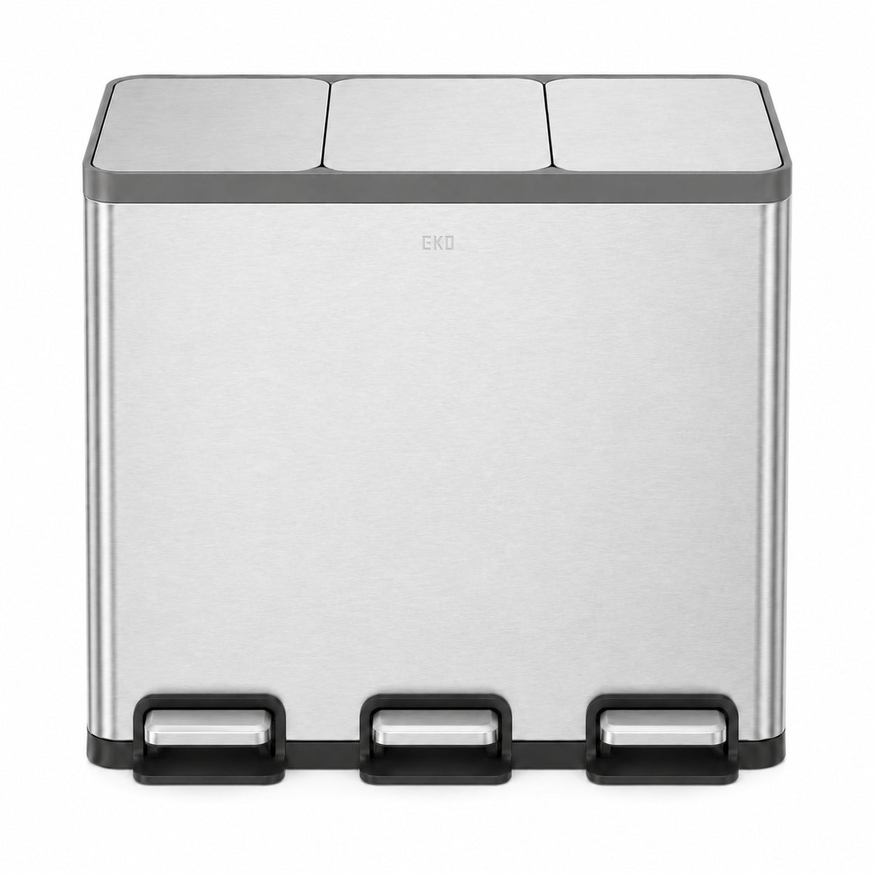 EKO - Ecocasa - Cubo de Basura para Reciclaje con Pedal 18 L + 18 L + 18 L