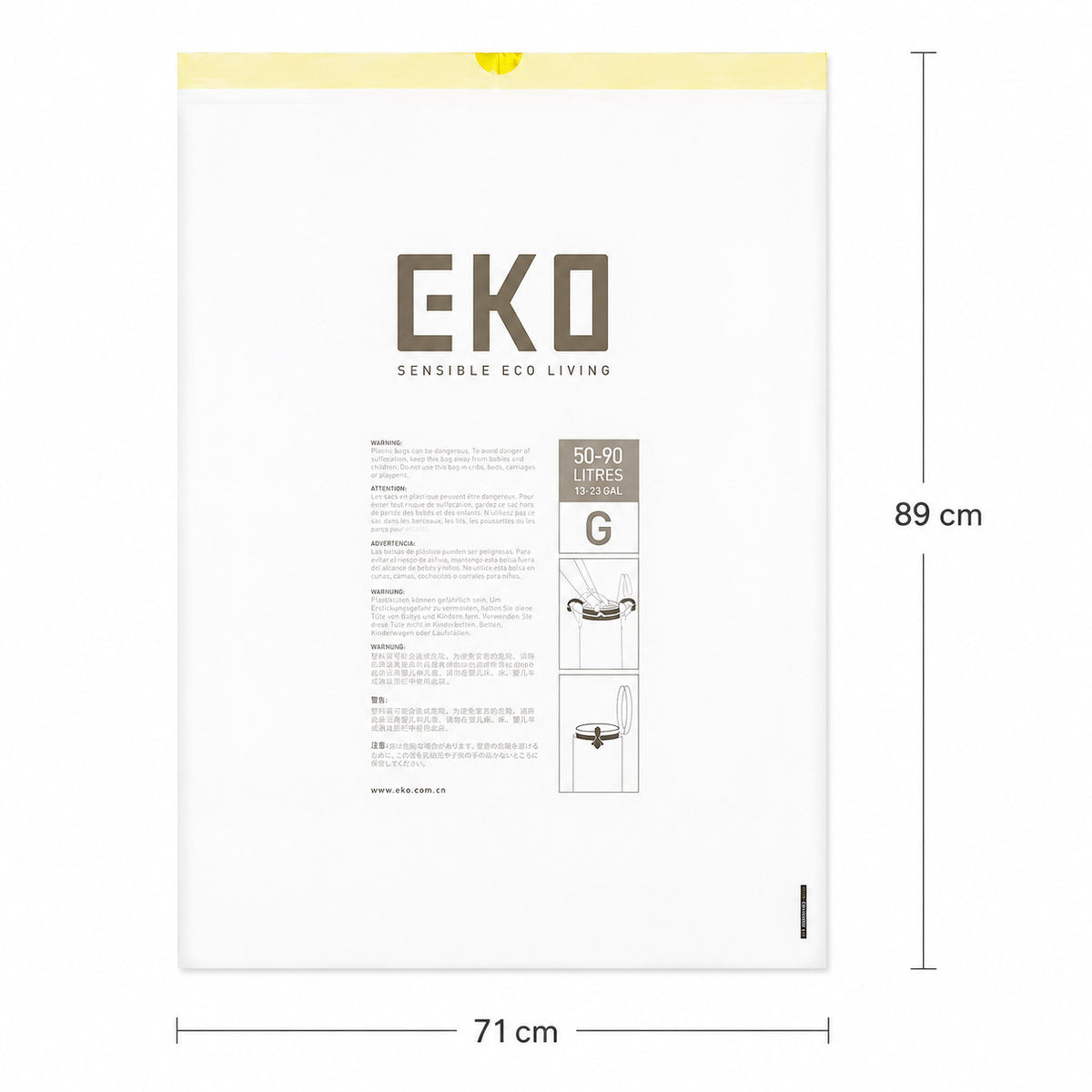 EKO - Bolsas de Basura G 50–90 L (110 Unidades)