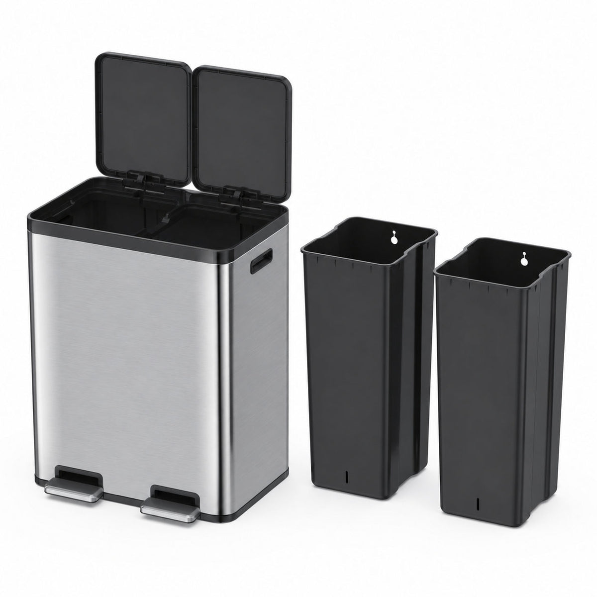 EKO - Essential - Cubo de Basura para Reciclaje con Pedal 30 L + 30 L