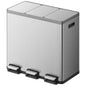 EKO - Ecocasa - Cubo de Basura para Reciclaje con Pedal 18 L + 18 L + 18 L