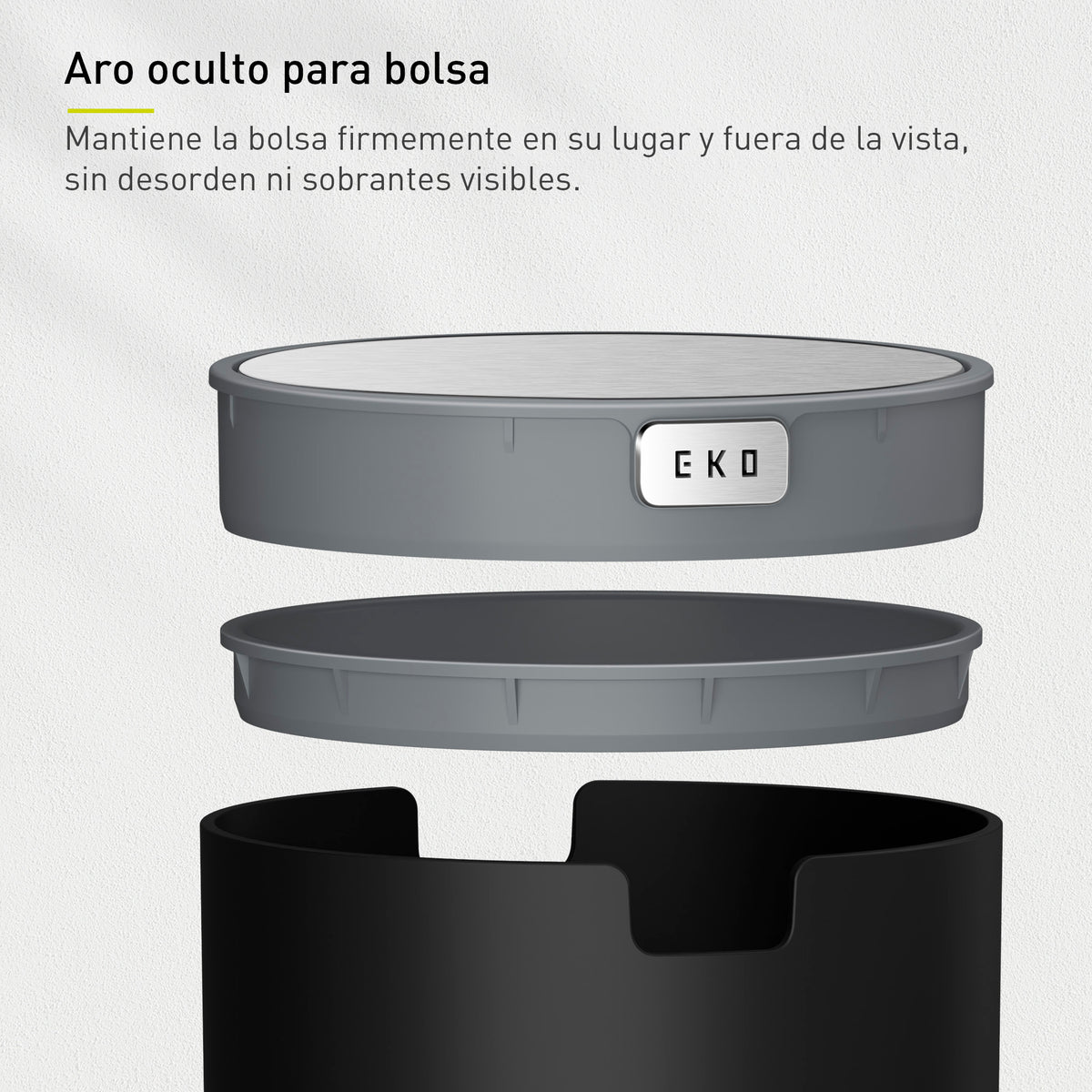 EKO - Fandy - Cubo 2,2 L Negro